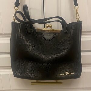 Marc Jacobs Black and Gold Shoulder Bag